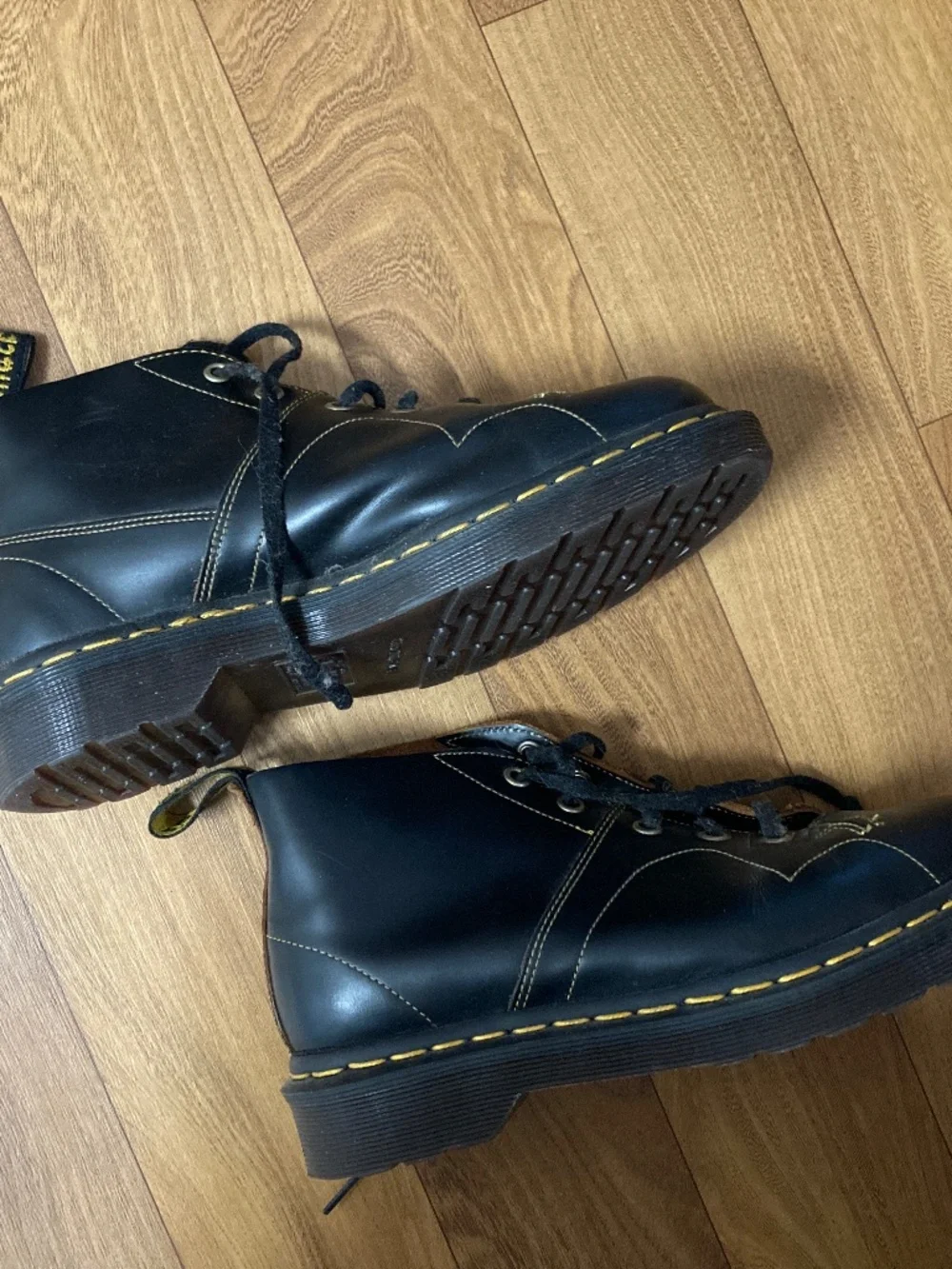 Dr. Martens Church Vintage Monkey Boots Black Leather Men’s 6 Women’s 7 EU 38